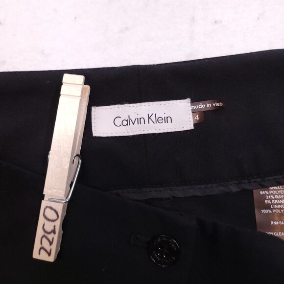 Calvin Klein Casual Button Up Dark Wash Pants Womens Size 4 Black - Picture 4 of 10